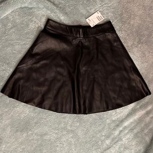 H&M Brand new Black leather skirt size 2 with tag
